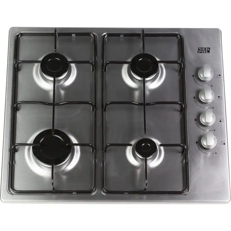 New Pol NW4GX Encimera a Gas 4 Zonas Acero Inoxidable