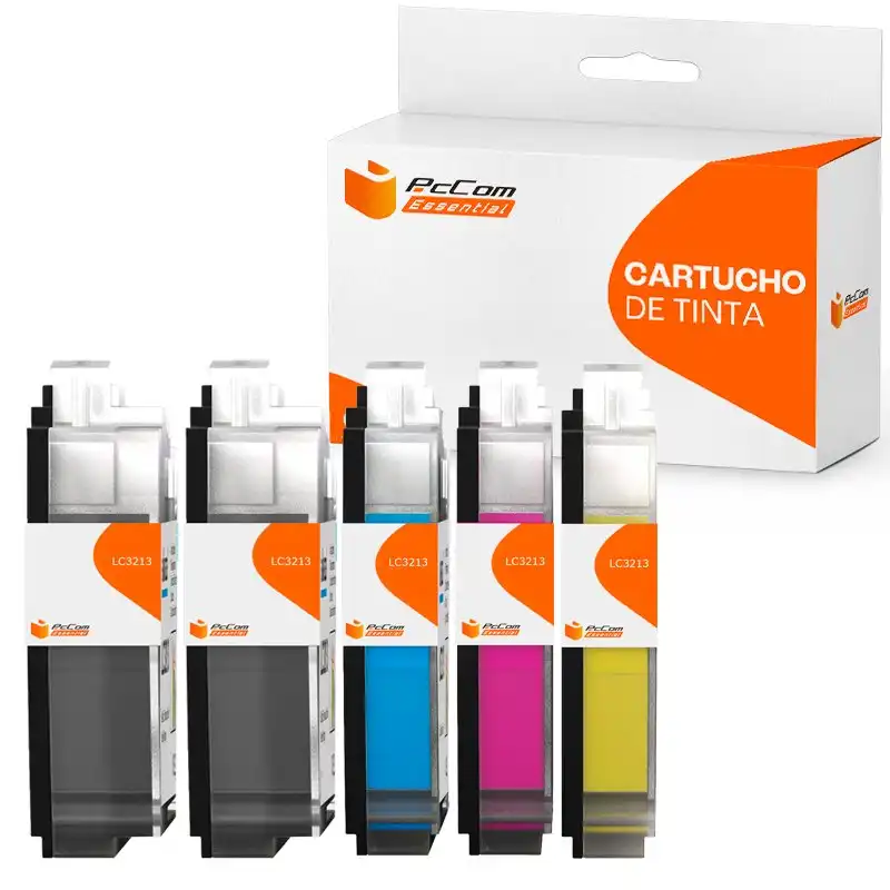 Pccom Essential Brother Cartucho Tinta Compatible LC3213/LC3211 Negro/Cian/Magenta/Amarillo Pack 5