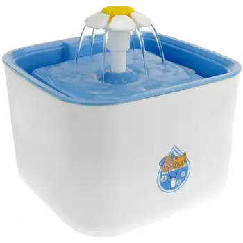 Primematik - Bebedero Para Perros Y Gatos 2.5l Azul. Fuente Eléctrica Con Dispensador De Agua Filtrada Para Mascotas Ma10100