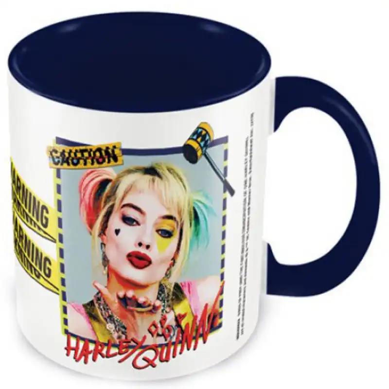 Pyramid Taza de Cerámica DC Aves de Presa Harley Quinn Warning