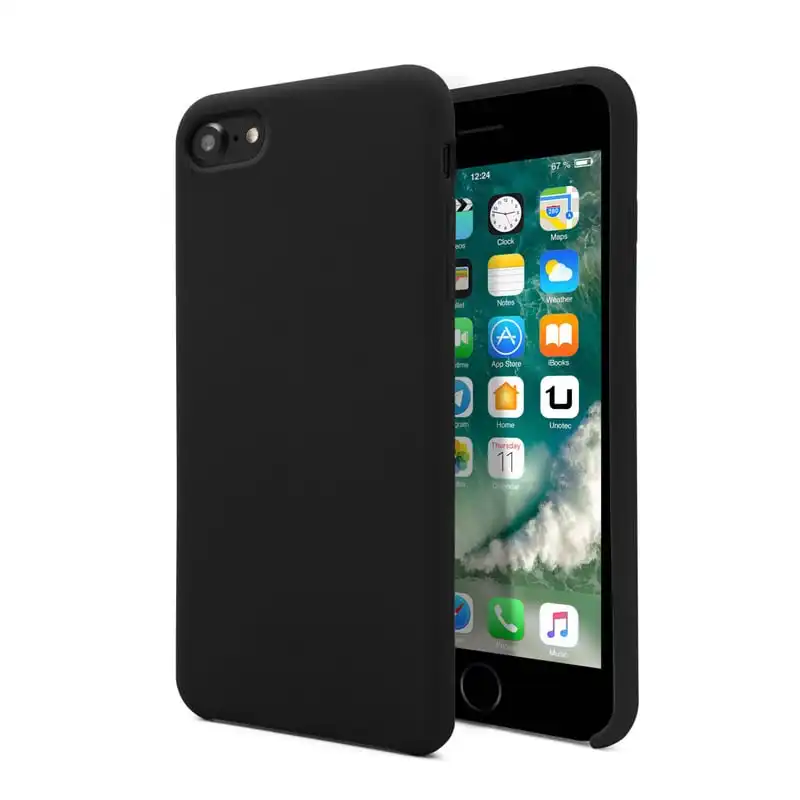 Unotec Funda Soft Negra Para iPhone 7/8/SE 2020