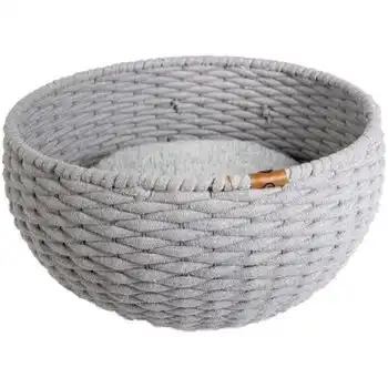Cesta Ostra Redonda En Cuerda De Algodón - Gris Europet Bernina