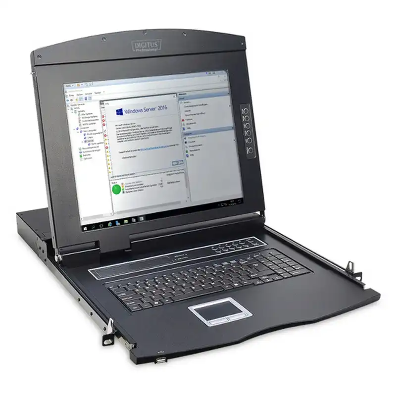 Digitus Consola Modular 17" KVM de 16 Puertos y Panel Táctil