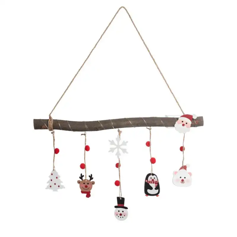 EfectoLED Guirnalda LED Colgante Tronco de Navidad Madera