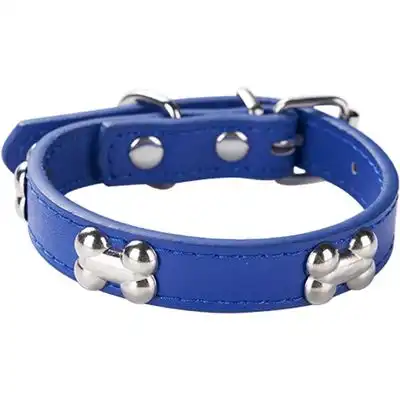 HausPets Collar acolchado de piel sintética para perro, azul, pequeño - Artículo 1 - HausPets - Comparador de precios