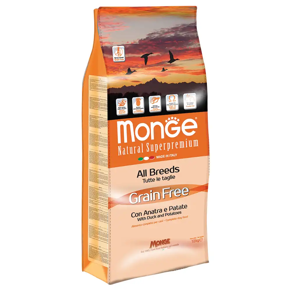 Monge Natural Superpremium Grain Free All Breeds Pato y Patata - 12 kg