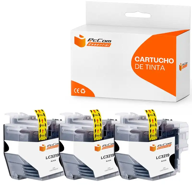 Pccom Essential Brother Lc3219xl Cartucho Tinta Compatible Negro Pack 3