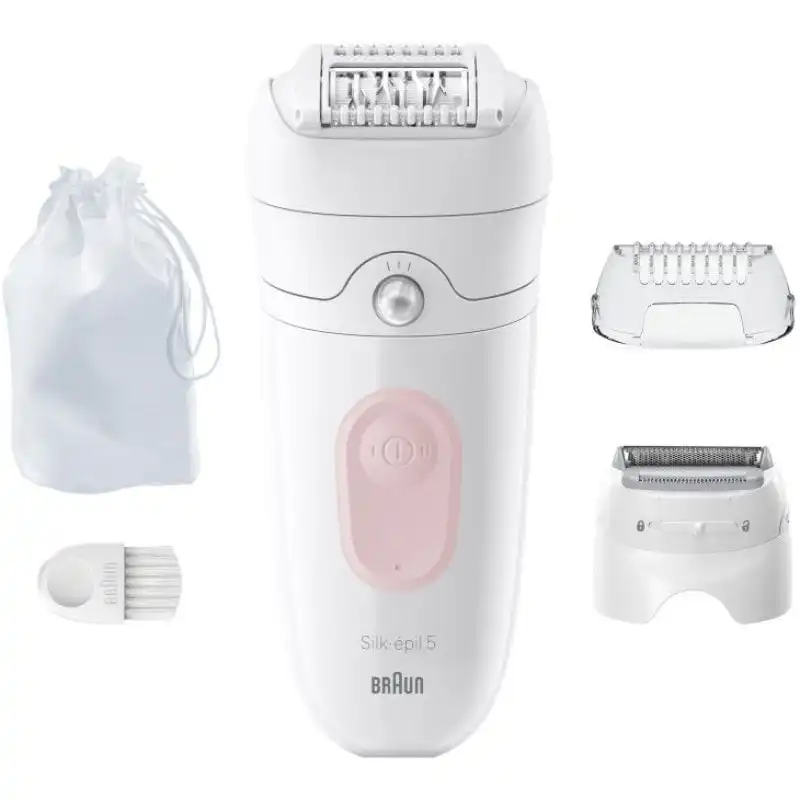 Braun Silk-képil 5 SE5-030 Depiladora Eléctrica Resistente al Agua Rosa