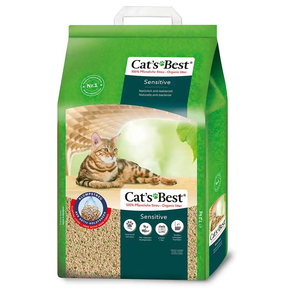 Cat's Best Sensitive arena vegetal aglomerante - 20 l