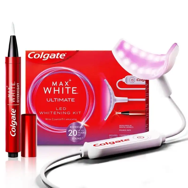 Colgate Max White Ultimate Kit de Blanqueamiento Dental LED en Casa