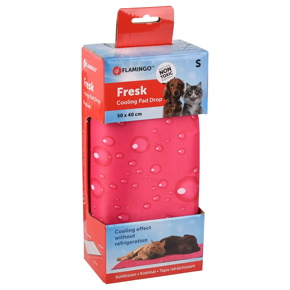 Esterilla refrigerante Flamingo Fresk Drop, fucsia - Tamaño S: 50 x 40 cm (L x An)