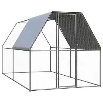 Jaula Gallinero De Exterior De Acero Galvanizado 2x4x2 M Vidaxl