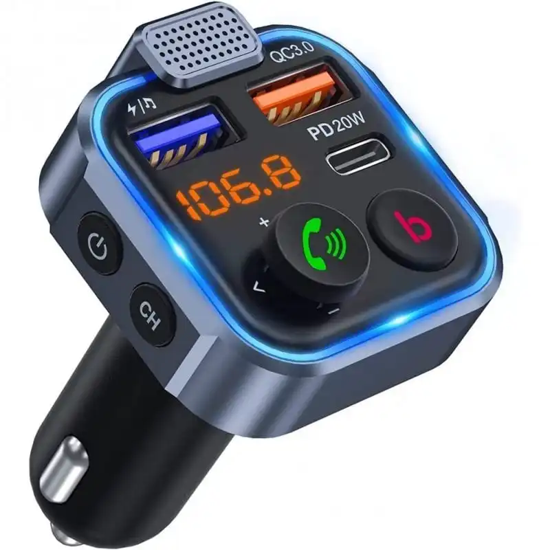 NK Transmisor FM Bluetooth para Coche Negro