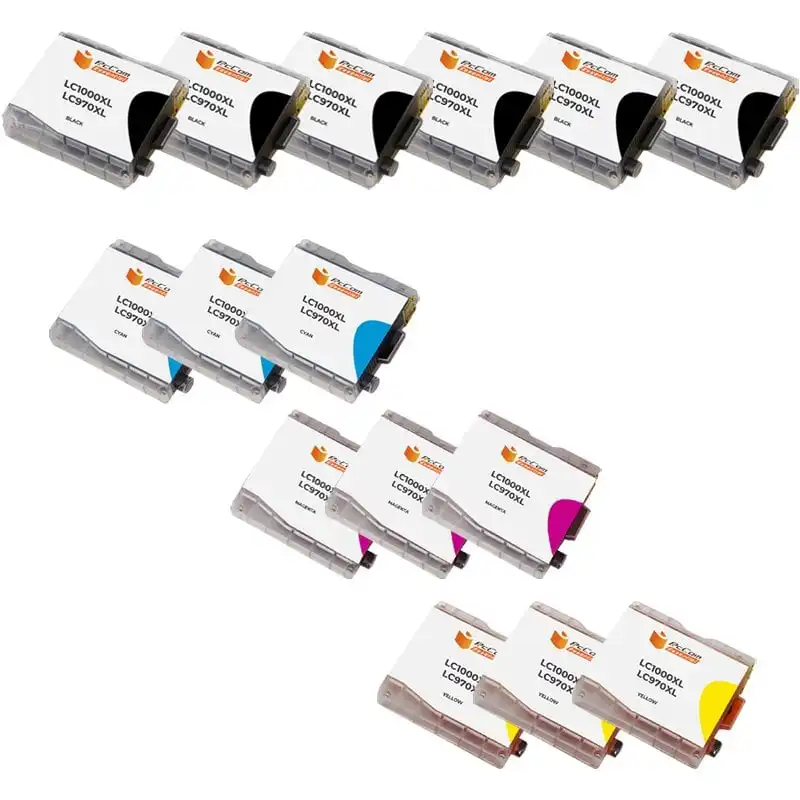Pccom Essential Brother Lc1000xl/lc970xl Cartucho Tinta Compatible Negro/cian/magenta/amarillo Pack 15