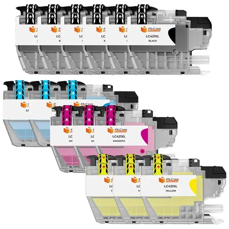Pccom Essential Brother Lc421xl Cartucho Tinta Compatible Negro/cian/magenta/amarillo Pack 15