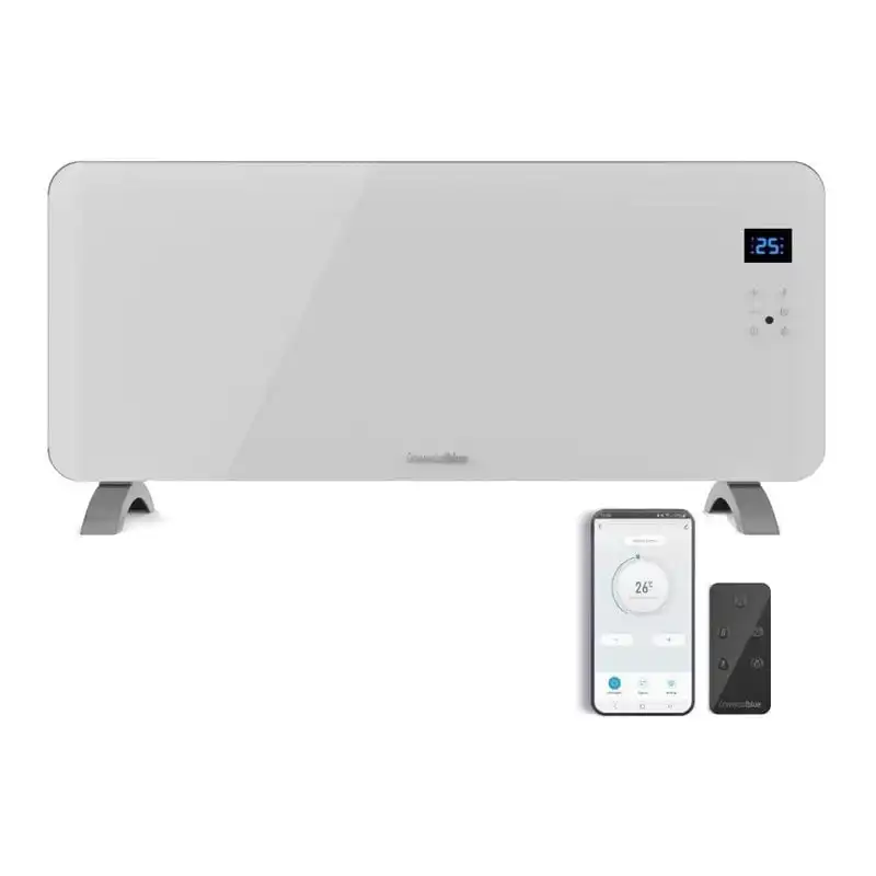 Universal Blue Cala Conta 5020W Panel Calefactor de Cristal Blanco WiFi 2000W
