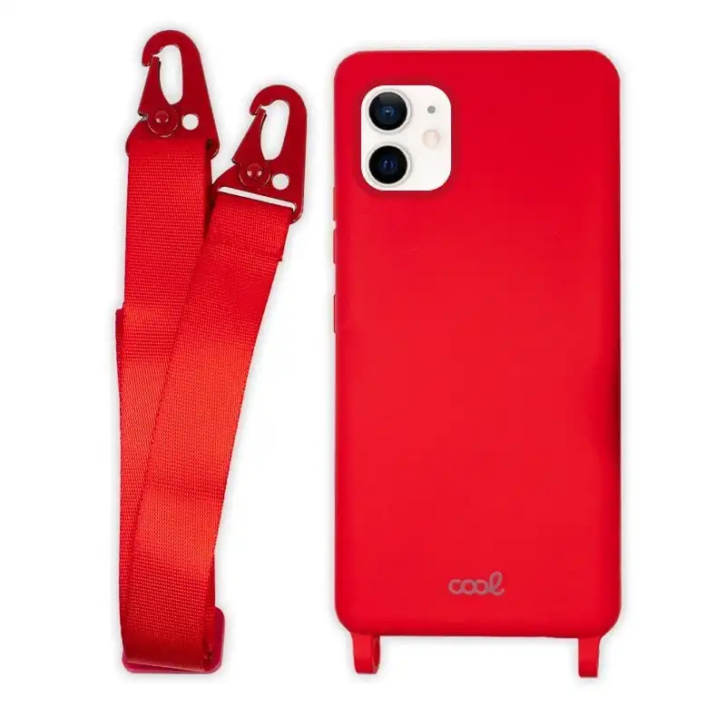 Cool Funda Colgante Rojo para iPhone 12 Mini