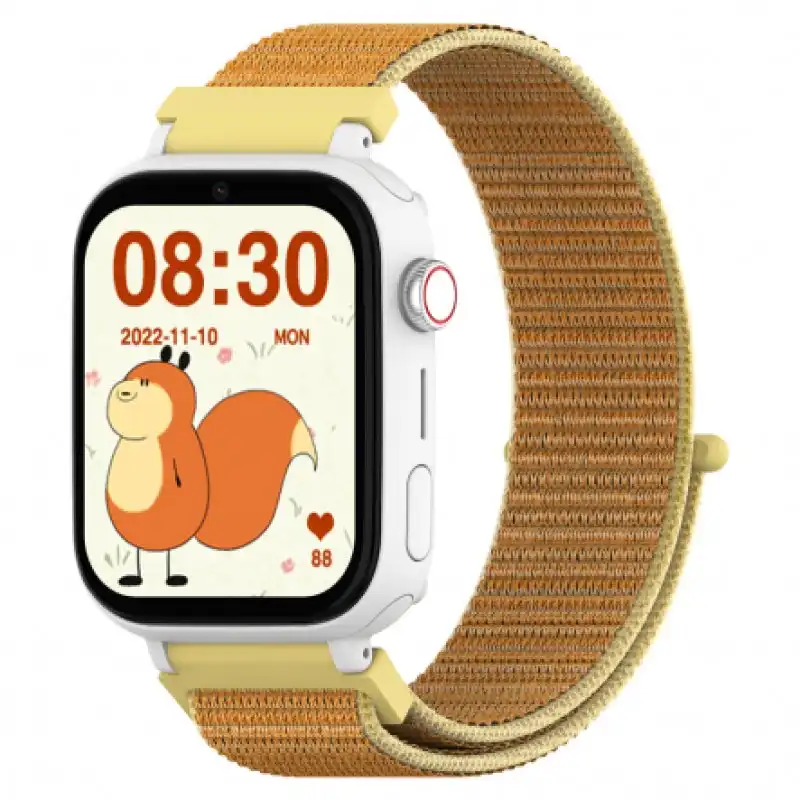 DCU Tecnologic Kids Pro Reloj Smartwatch Infantil Android Blanco con Correa Tela Naranja