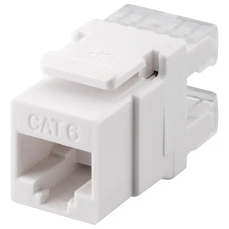 Goobay Keystone Conector RJ45 a TB110 Cat 6 UTP Blanco