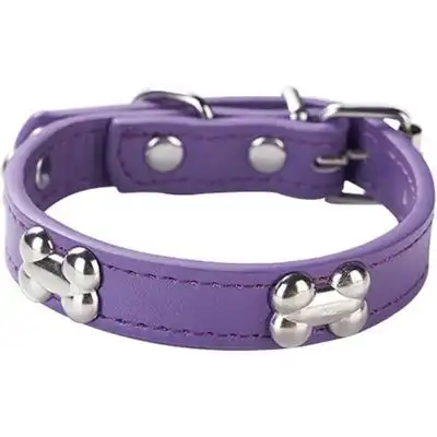 HausPets Collar acolchado de piel sintética para perro, morado, pequeño - Artículo 1 - HausPets - Comparador de precios