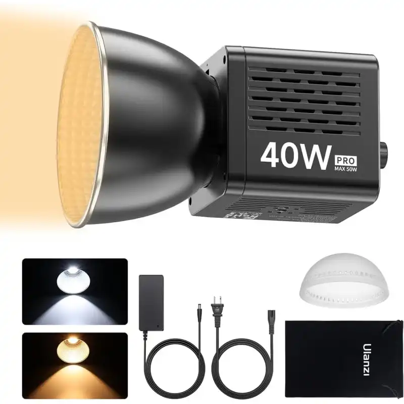 Ulanzi L023 40W Pro Luz LED para Grabación Pro con Soporte Extensible y Batería 3400mAh Negro
