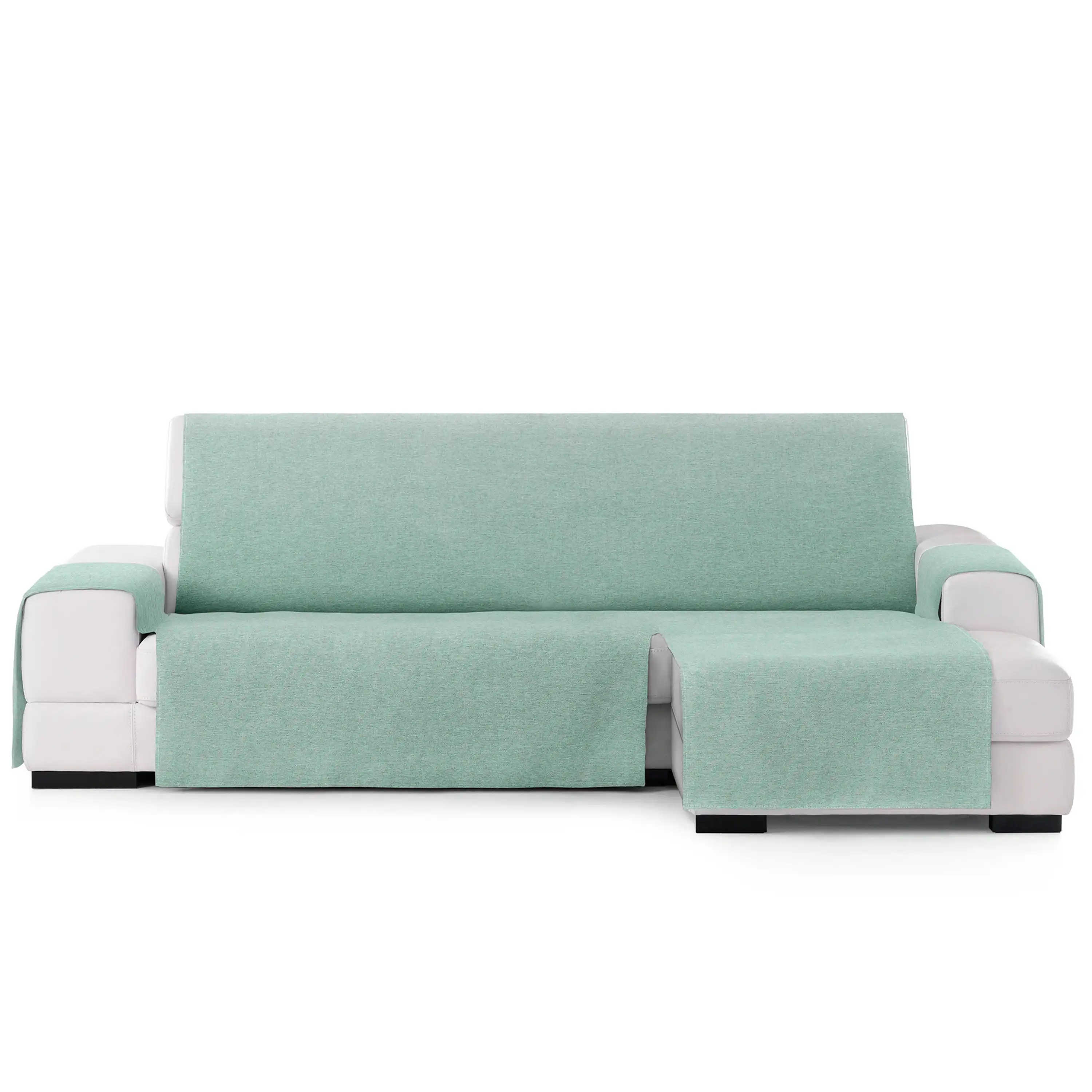 Vipalia Protector Cubre Sofá Chaise Derecho 290 Color Verde Modelo Brisa