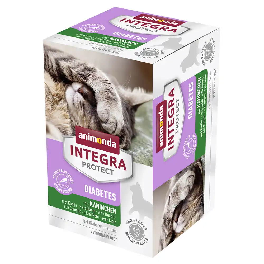 Animonda Integra Protect Adult Diabetes 6 x 100 g para gatos - Conejo