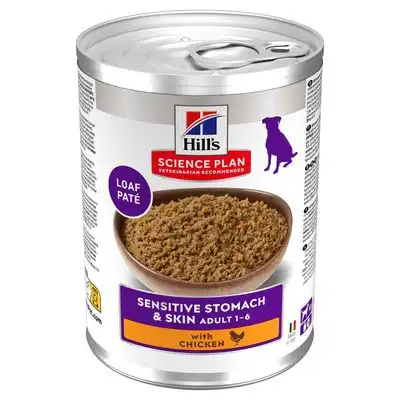 Hill's Science Plan Adult Dog Sensitive Stomach & Skin - Pollo (12 x 370 g) - Hill's Science Plan - Comparador de precios