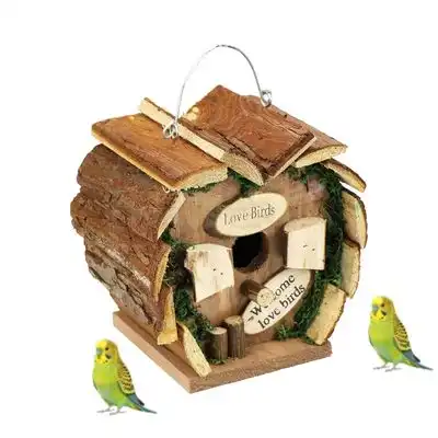 MCBOSON Casita para pájaros colgante de madera con forma de corazón - 1 artículo - Mcboson - Comparador de precios
