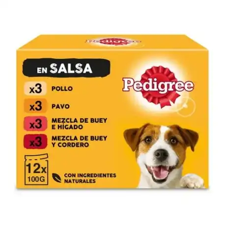 Pedigree Pack 12 Pouches Mix Carne 100 GR - Pedigree - Comparador de precios