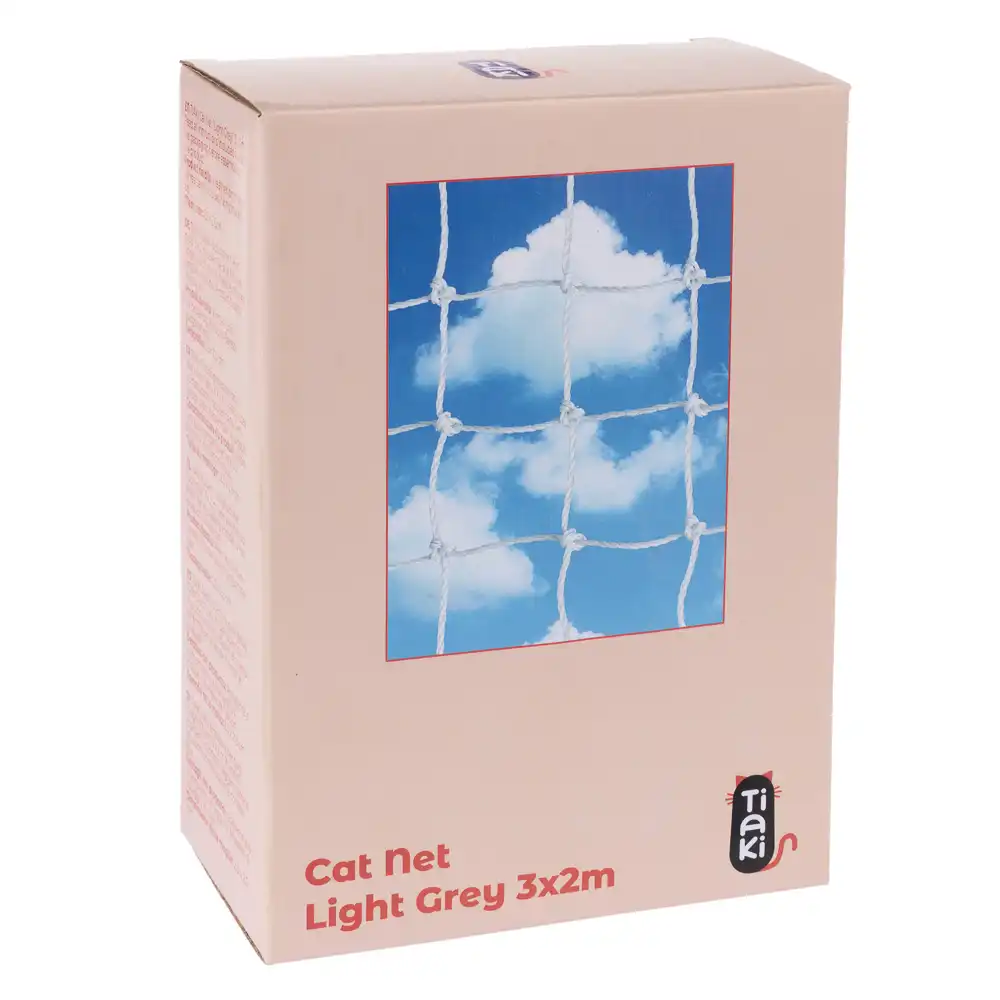 TIAKI Red protectora para gatos con red protectora reforzada, gris claro - 3 x 2 m - TIAKI - Comparador de precios