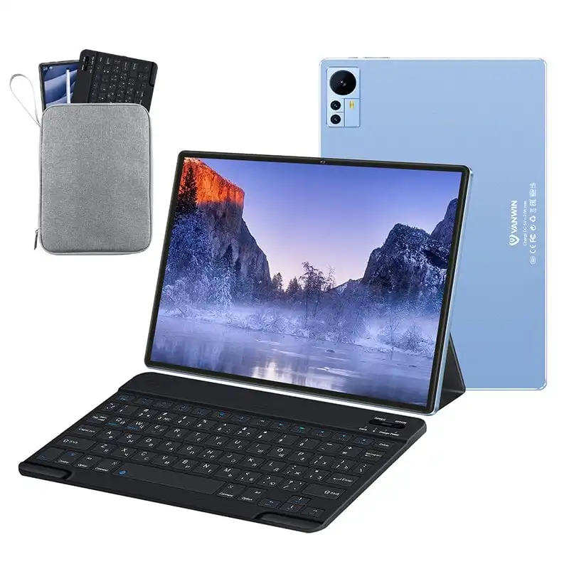 Vanwin S39 LTE 10.1" 4/64GB Azul + Funda de Piel + Teclado Bluetooth + Bolsa Para Tableta + Stylus