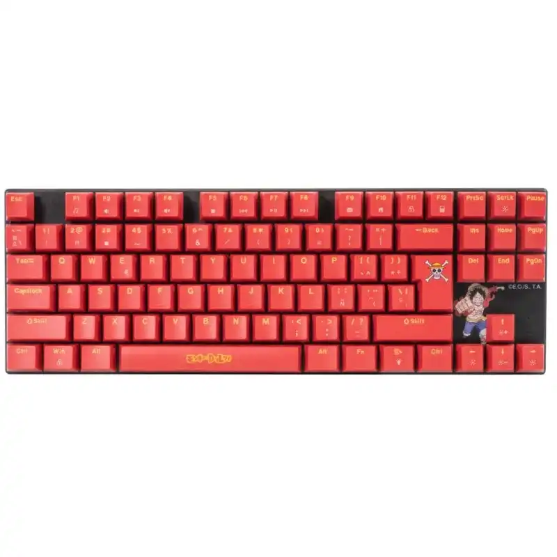 FR-TEC PC One Piece Luffy Teclado Gaming Mecánico TKL Retroiluminado