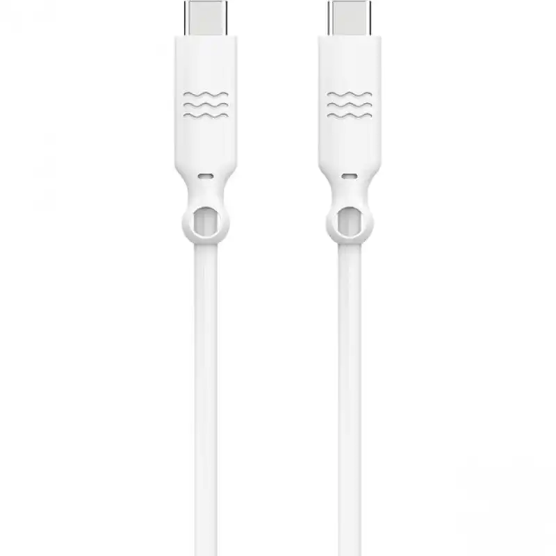 Just Green Cable Ecológico USB-C Macho/Macho 2m Blanco