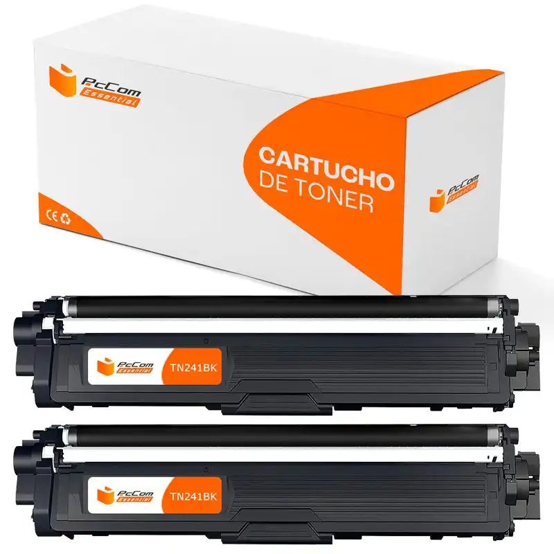 Pccom Essential Tóner Compatible con Brother TN241/TN242 Negro Pack 2