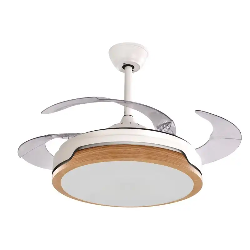 Sulion Yang Ventilador de Techo Motor DC con Luz LED y Mando 35W 107cm Blanco/Madera