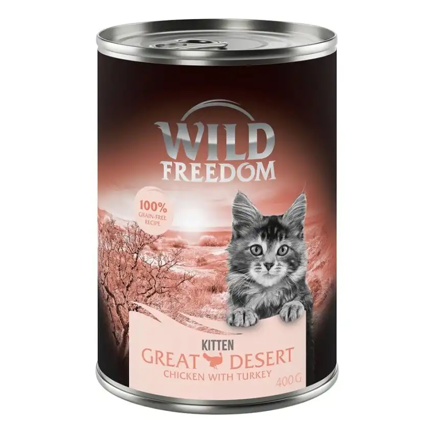 Wild Freedom Kitten 6 x 400 g - Great Desert con pavo y pollo