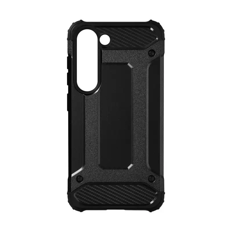 Carcasa Para Samsung S23 Híbrida Antigolpes 1,8m Relieve Serie Defender Ii Negro