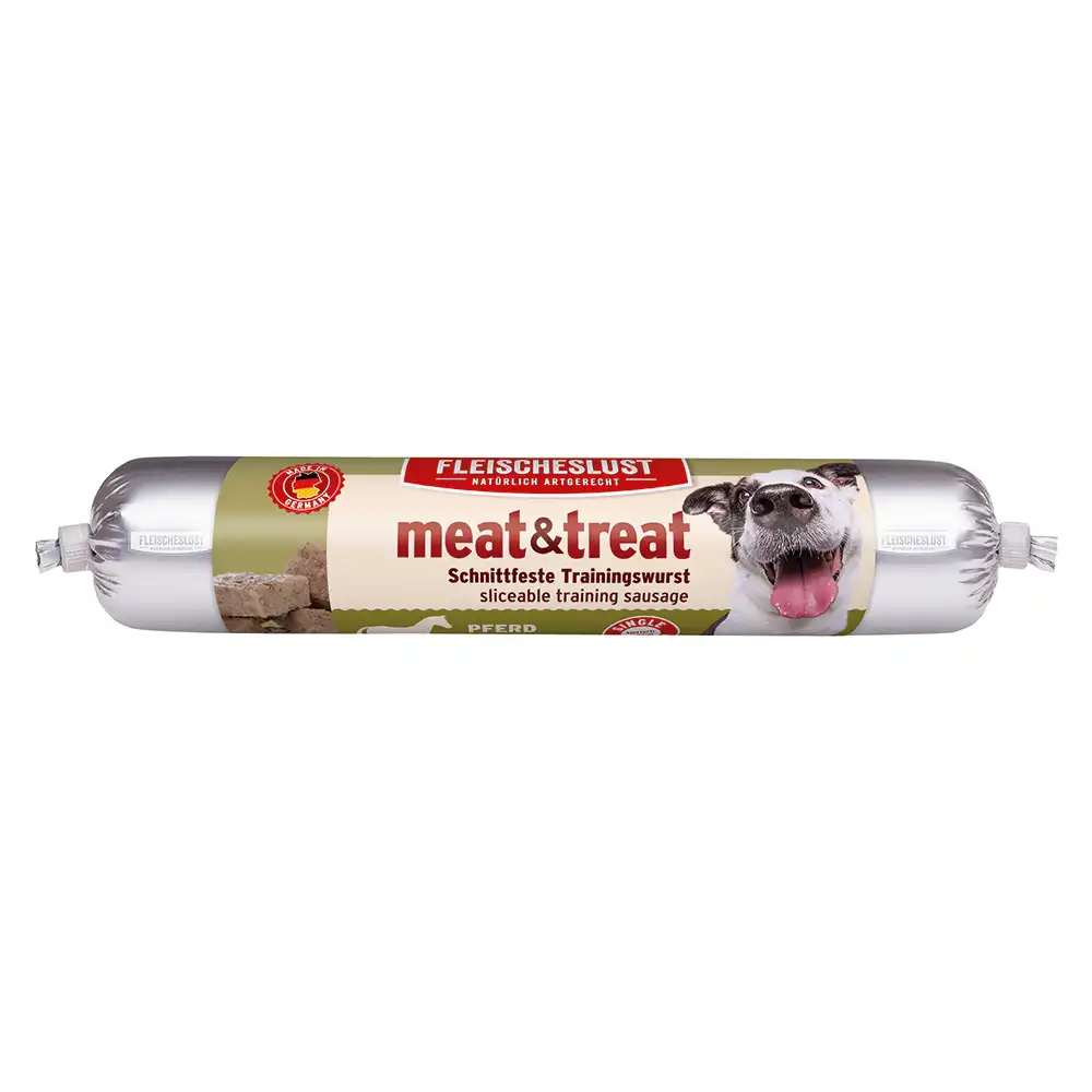 Fleischeslust meat & treat salchicha para perros - Caballo 80 g