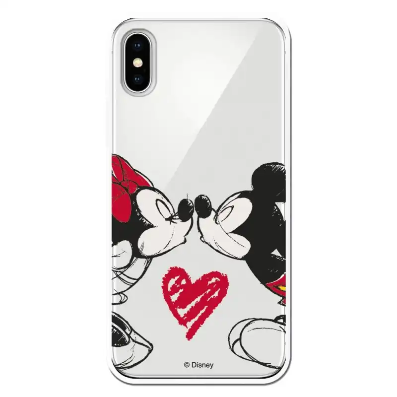 Funda Oficial Clásicos de Disney Mickey y Minnie Beso para iPhone X