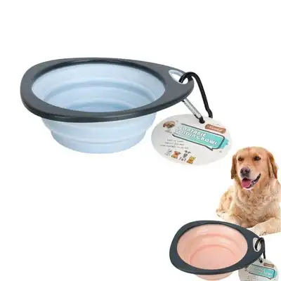 FurryFusion Comedero plegable para perros y gatos - triángulo azul - Furry Fusion - Comparador de precios