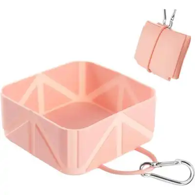 HausPets Comedero plegable 500 ml perros, ideal furgonetas camper pequeñas - rosa - HausPets - Comparador de precios