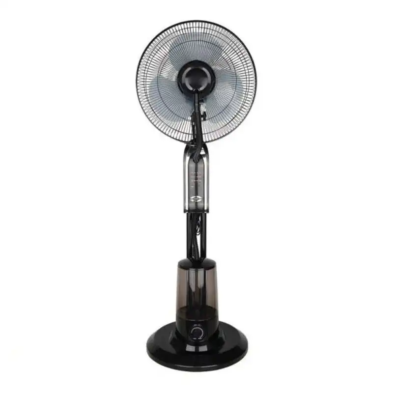 Iluminashop 309557 Ventilador de Pie con Nebulizador de Agua 3L Y Mando a Distancia 80W Negro
