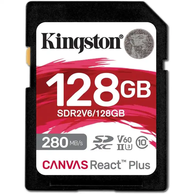 Kingston Canvas React Plus 128 GB SDXC UHS-II V60 Clase 10