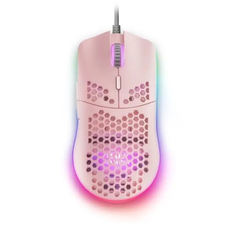 Mars Gaming MMAXP Ratón Gaming 12400DPI Rosa