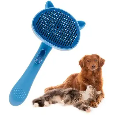 Pawffee Cepillo azul autolimpiante: aseo y masaje, para cabello largo corto - 1 pieza - Pawffee - Comparador de precios