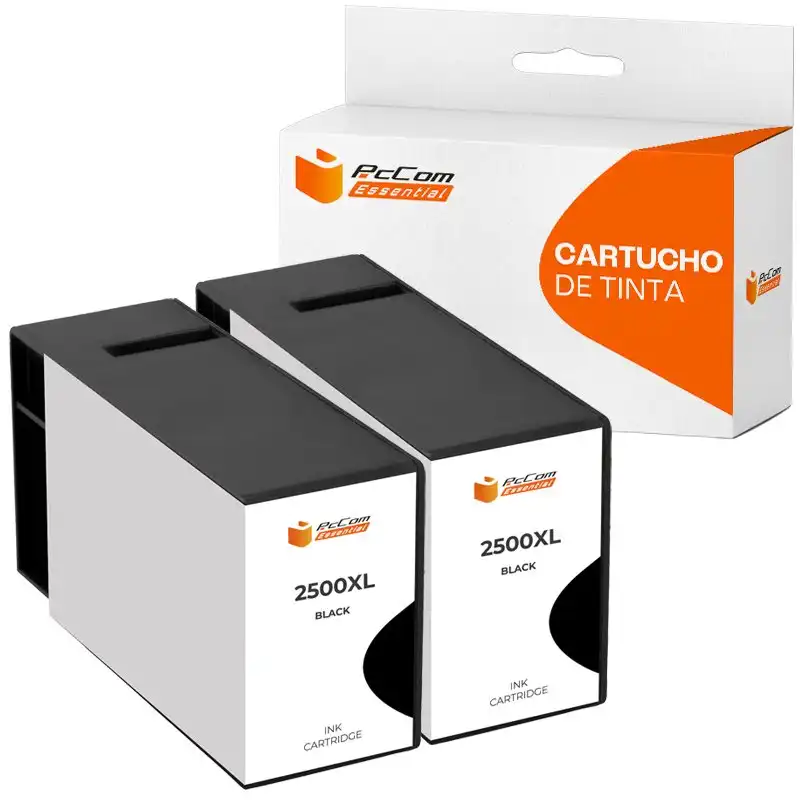 Pccom Essential Canon Pgi2500xl Cartucho Tinta Compatible Negro Pack 2
