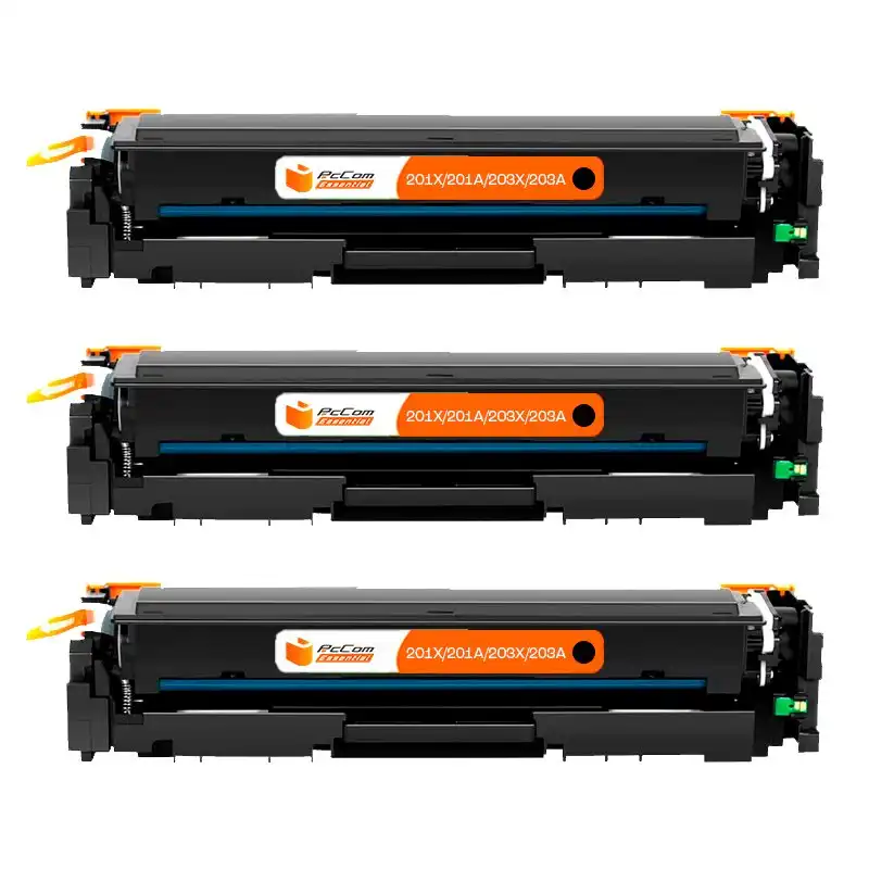 Pccom Essential HP 201X/201A/203X/203A Tóner Compatible Negro Pack 3
