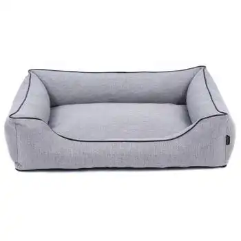 Sofa Mallorca Comfort Cama Para Perro Gris Claro Con Negro 100x75 Cm