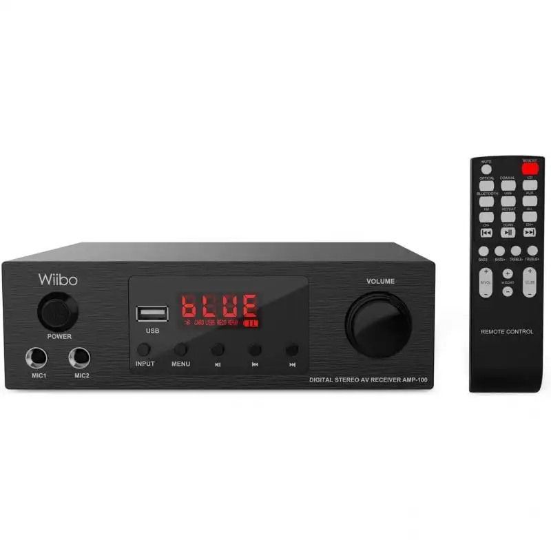 Wiibo AMP-100 Amplificador HiFi con Bluetooth 100W